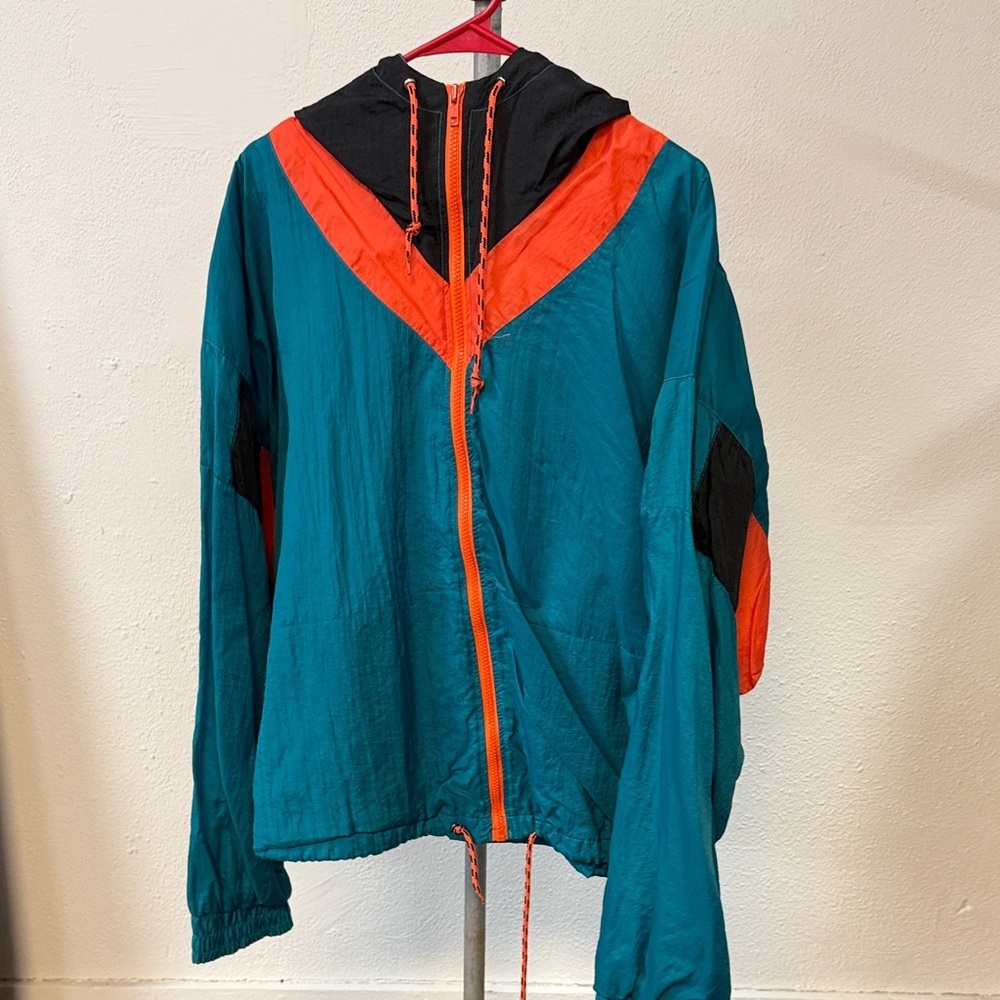 Vintage 90s Colorblock Windbreaker Size XXL